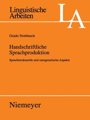 cover image of Handschriftliche Sprachproduktion